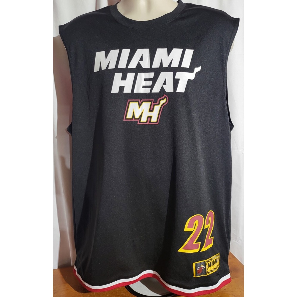 New Jimmy Butler Miami Heat Jersey NBA # 22 Size X Large  Black NWOT ~Super Thin
